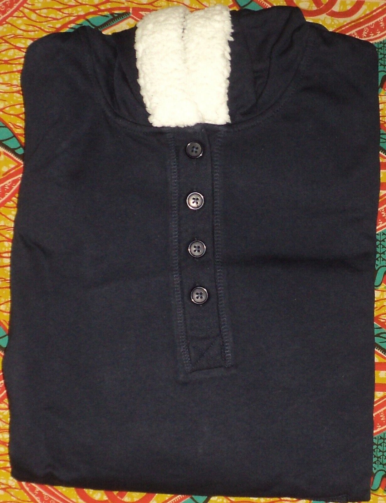 Dreams & Co. Plus Size Navy Long Sleeves Hooded Lounger Size 3X(30/32)