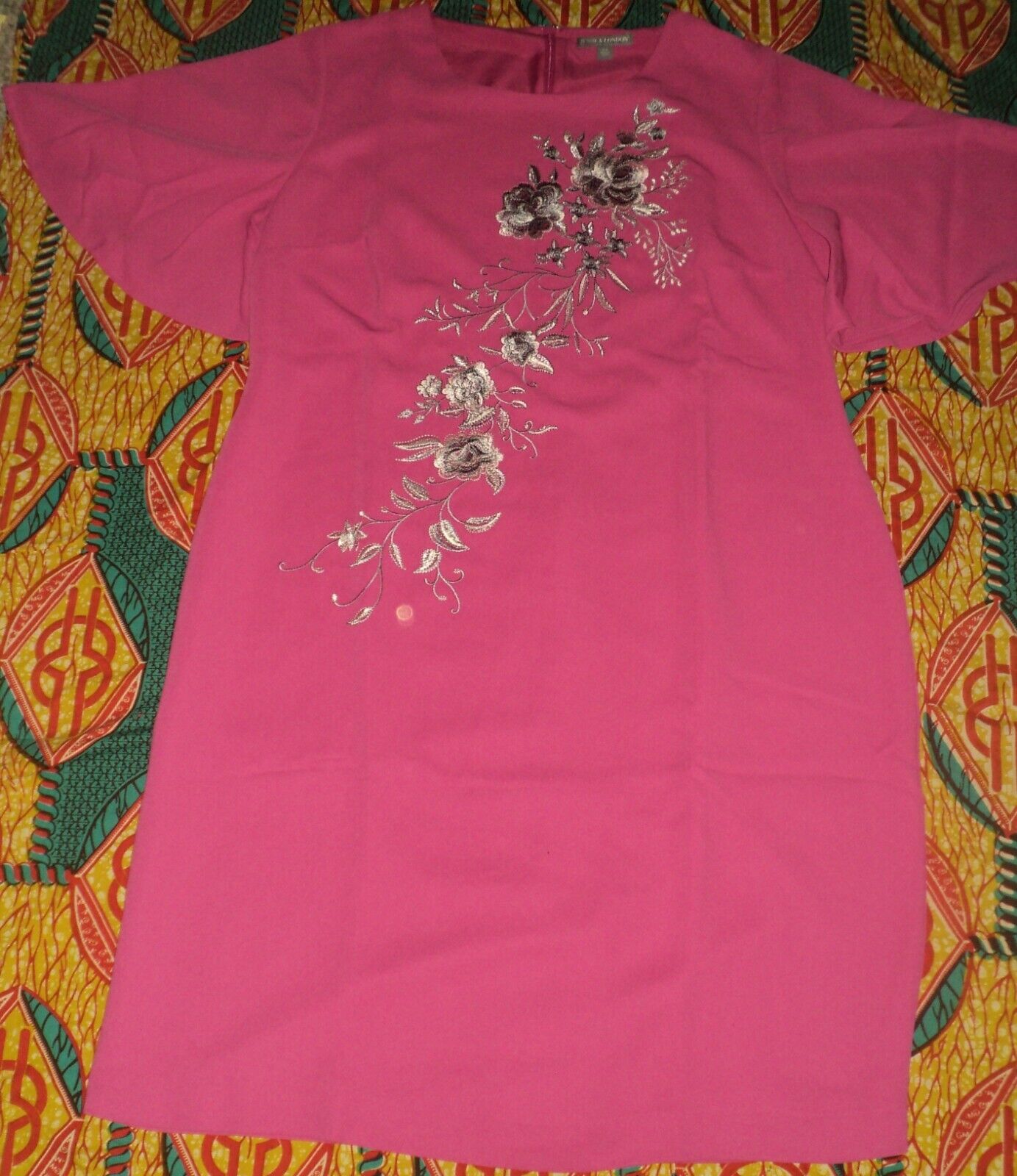 Jessica London Plus Size Berry Floral Embroidered Sheath Dress Size 24W