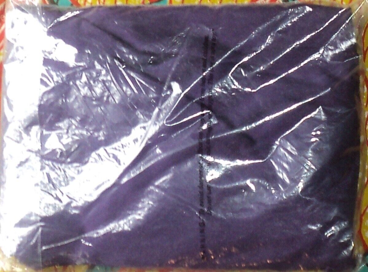 Only Necessities Plus Size Rich Violet Short Silky Lace-Trim Nightgown Size L
