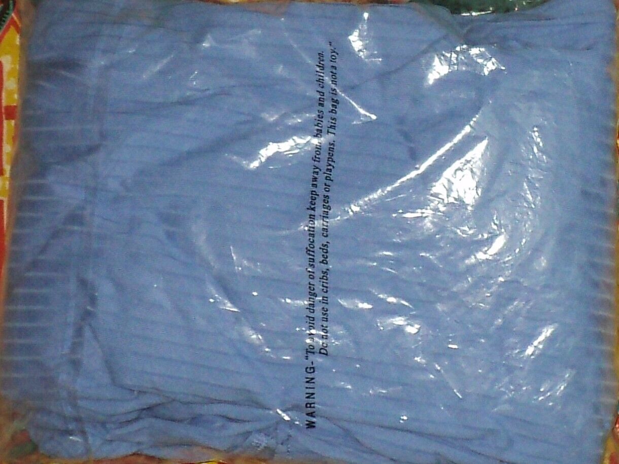 Only Necessities Plus Size Blue Flutter Sleeve Rib Knit Long Nightgown Size 4X