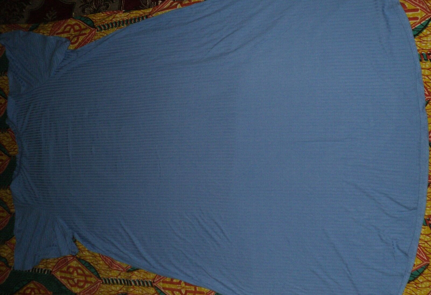 Only Necessities Plus Size Blue Flutter Sleeve Rib Knit Long Nightgown Size 4X