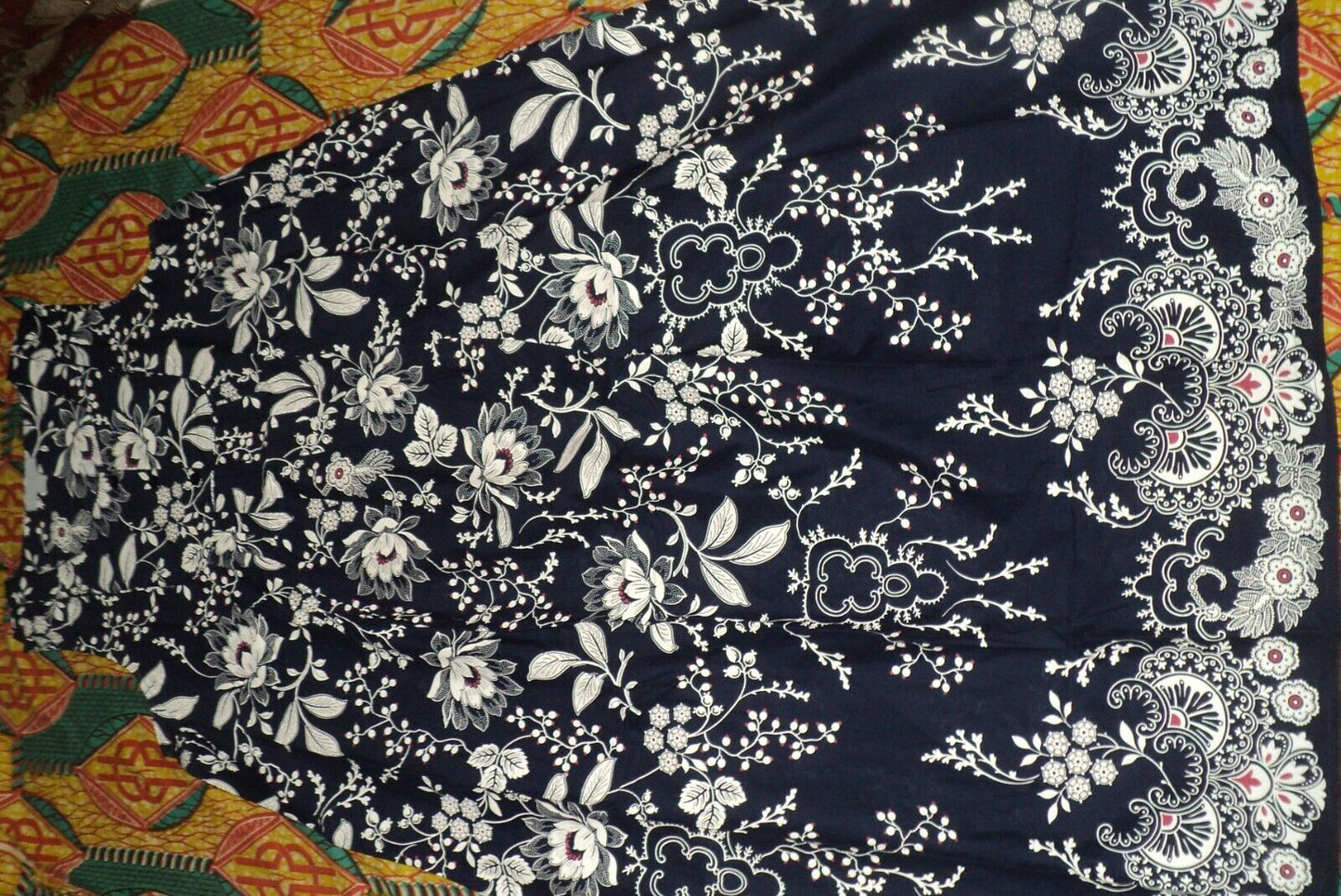 Only Necessities Plus Size Evening Blue Sleeveless Bib Long Lounger Size 5X