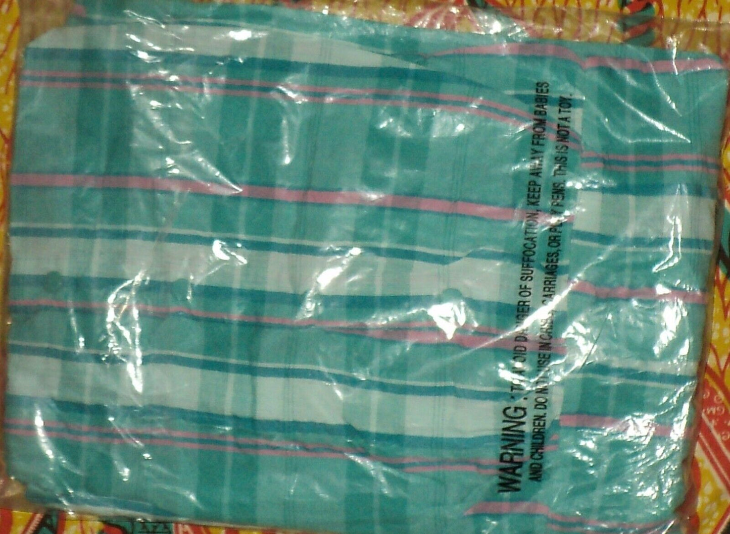 Only Necessities Plus Size Aquamarine Long Seersucker Snap-front Lounger Sz 6X
