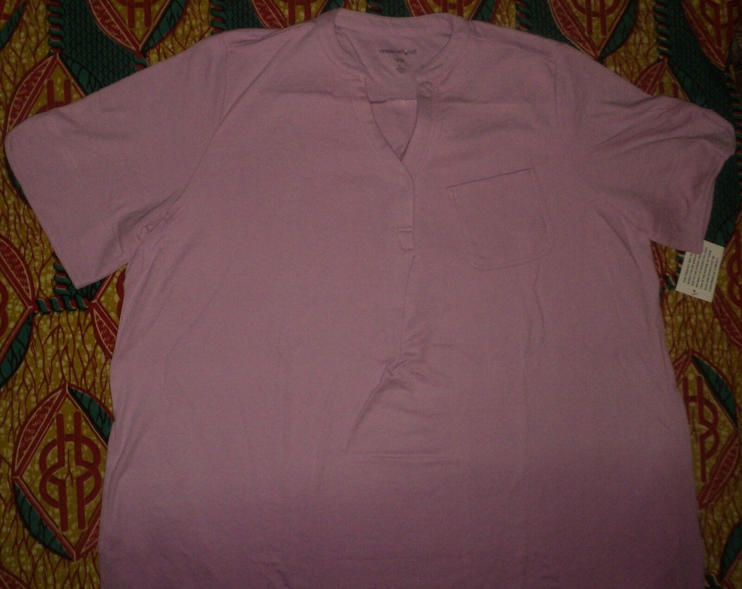 Dreams & Co. Plus Size Orchid Pink Ombre Short Sleeve Knit Lounger Size 1X-22/24