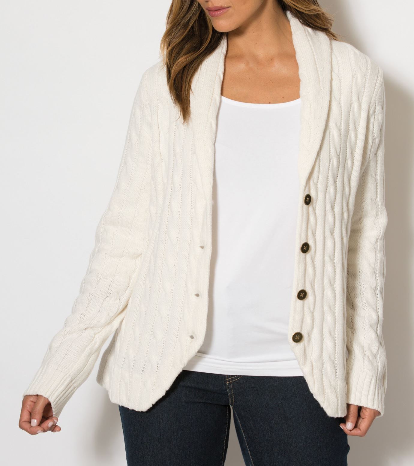 Jessica London Plus Size Strawberry Cable Blazer Sweater Cardigan Size 26/28