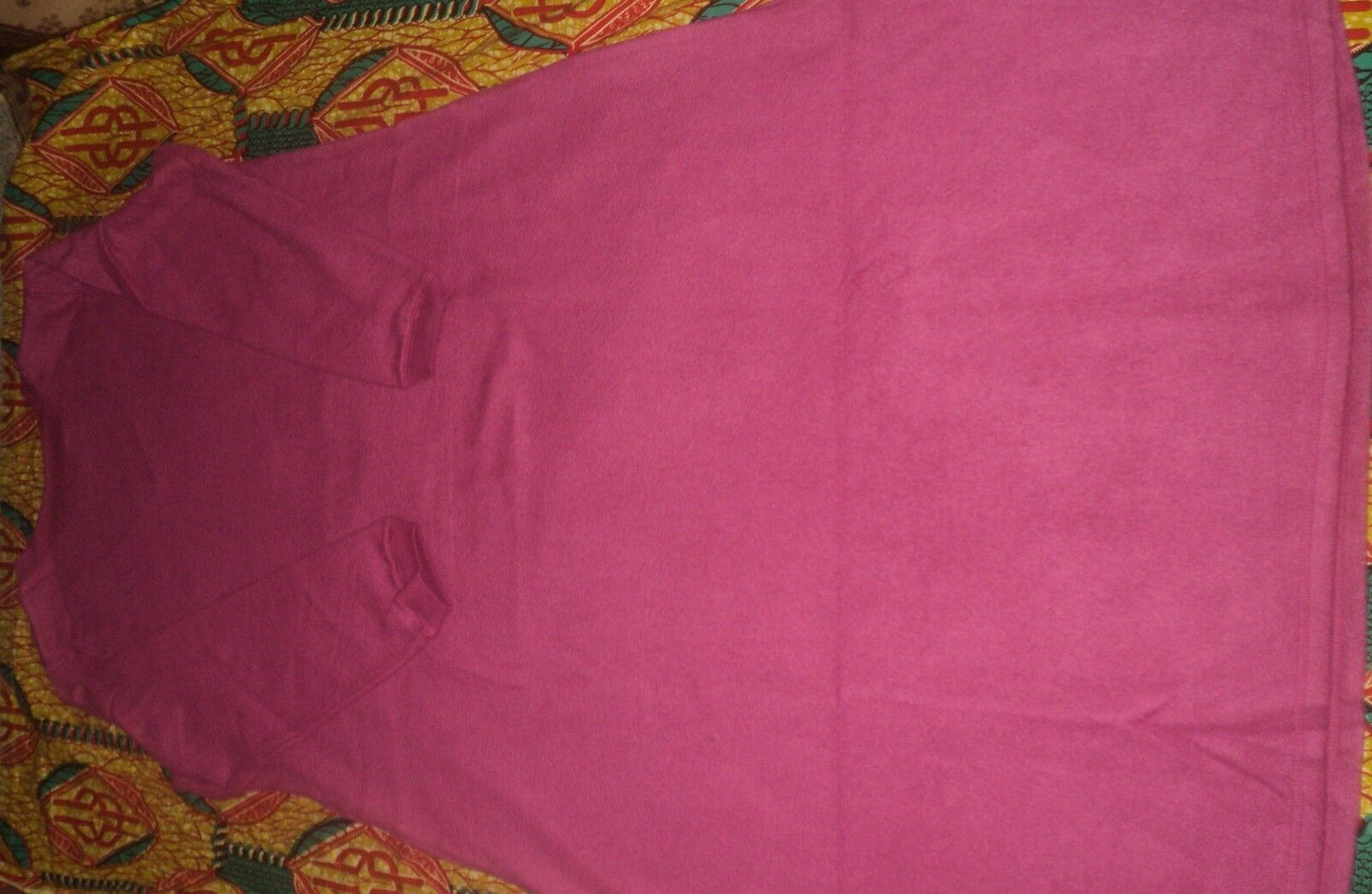 Dreams & Co. Plus Size Bright Berry Long Sleeves Sherpa Long Lounger Size 1X