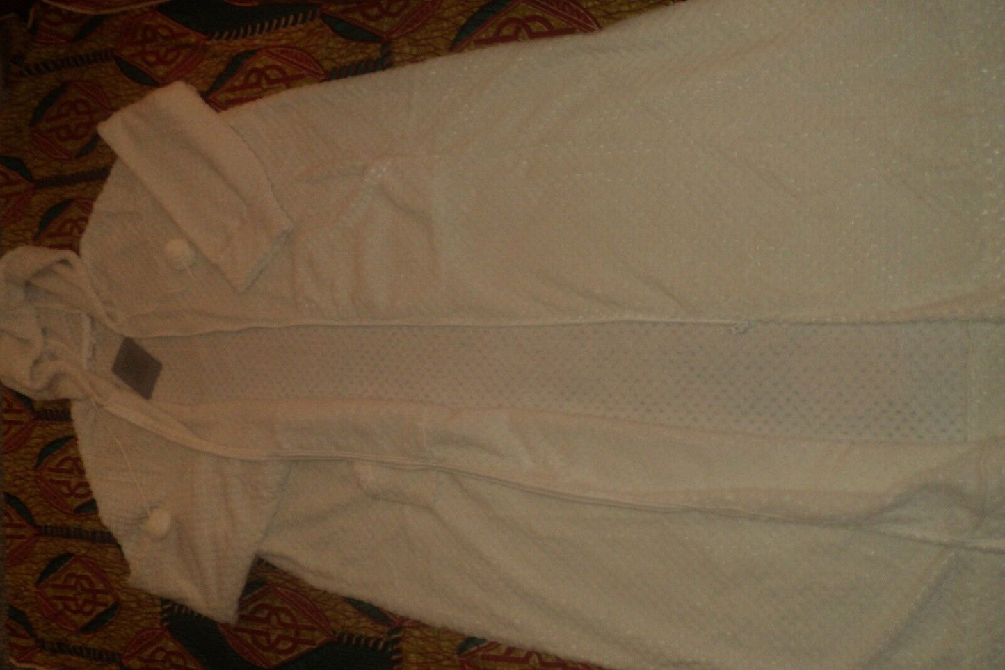 Dreams & Co. Plus Size Ivory Plush Hooded Long Robe Size 2X(26/28)
