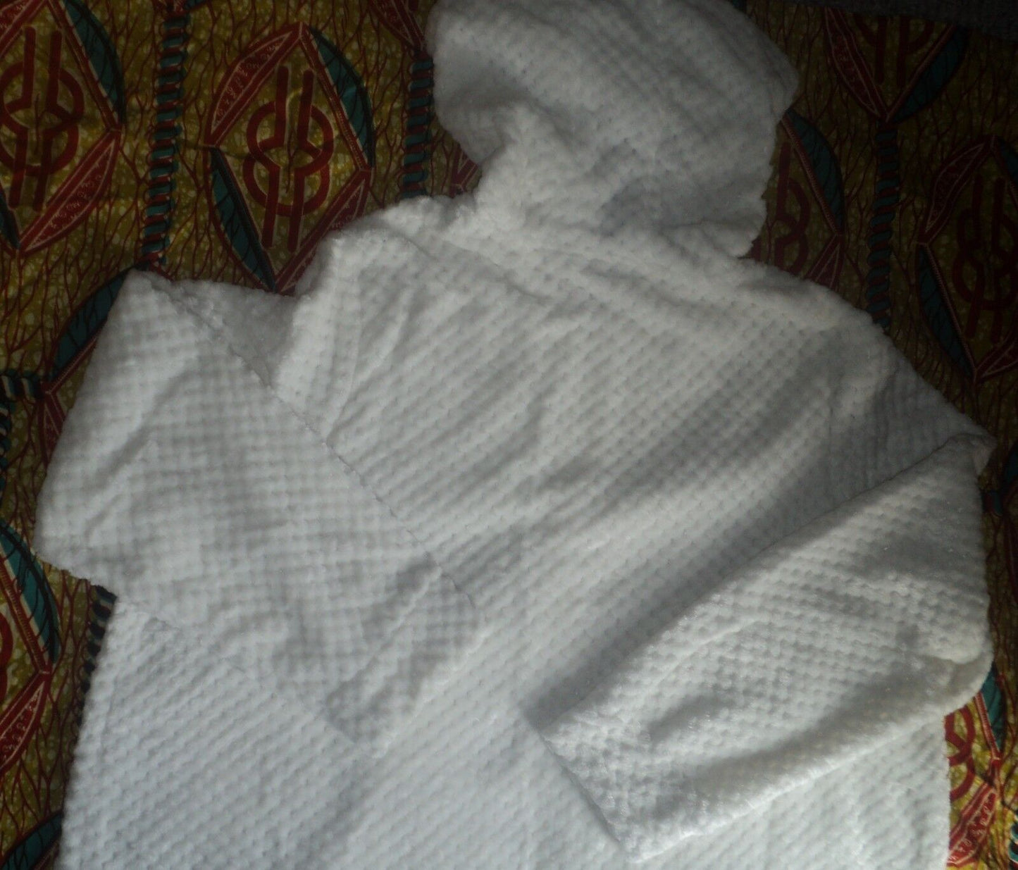 Dreams & Co. Plus Size Ivory Plush Hooded Long Robe Size 2X(26/28)