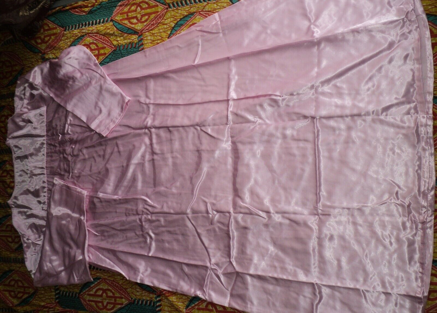Only Necessities Plus Size Pink Brushed Back Satin Nightgown Size L(18/20)