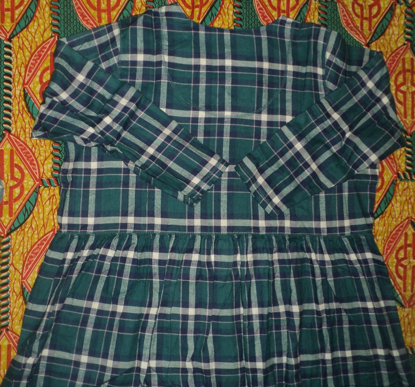 Only Necessities Plus Size Evening Blue Plaid Flannel Snap-Front Lounger Size 2X