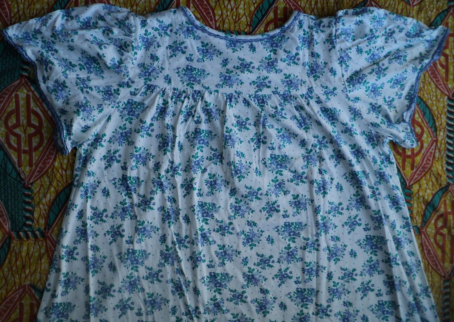 Dreams & Co. Plus Size Bouquet Short Cotton Knit Nightgown Size 3X(30/32)