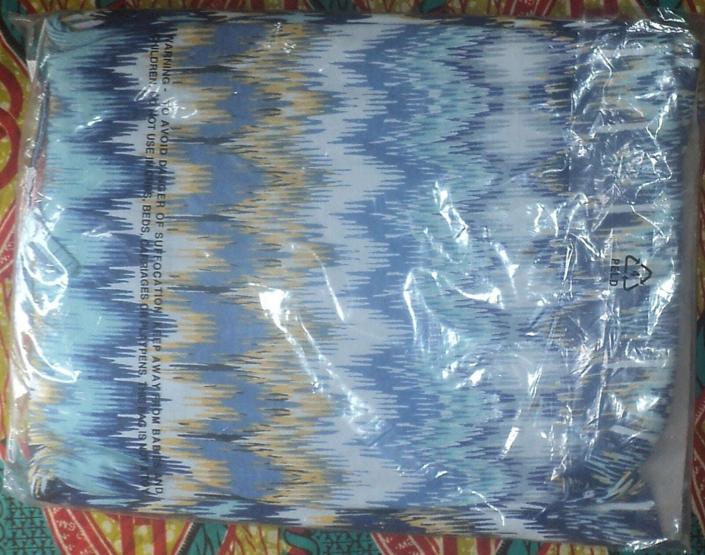 Dreams & Co. Plus Size Pretty Blue Wave Knit Kaftan Lounger Size 4X(34/36)