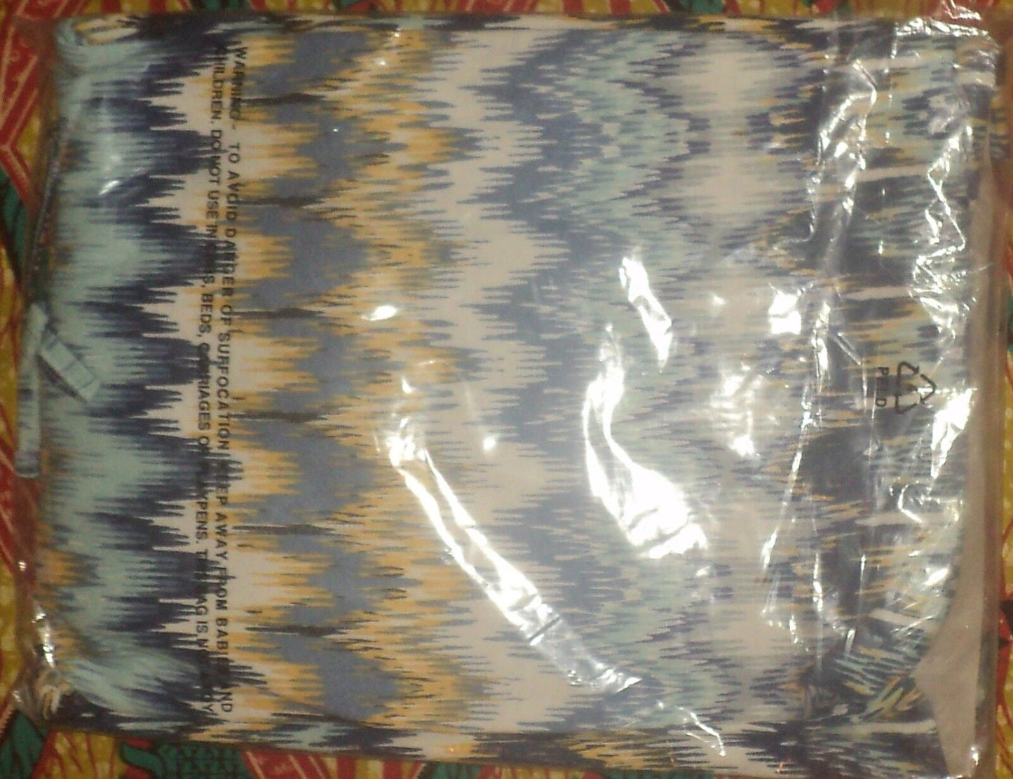 Dreams & Co. Plus Size Pretty Blue Wave Knit Kaftan Lounger Size 4X(34/36)