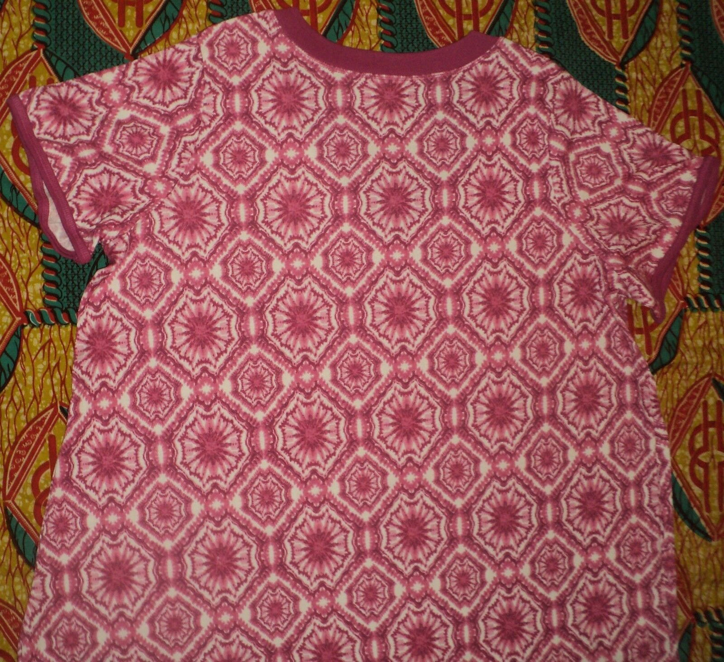 Dreams & Co. Plus Size Bright Berry Short Sleeves Maxi Lounger Size 2X(26/28)