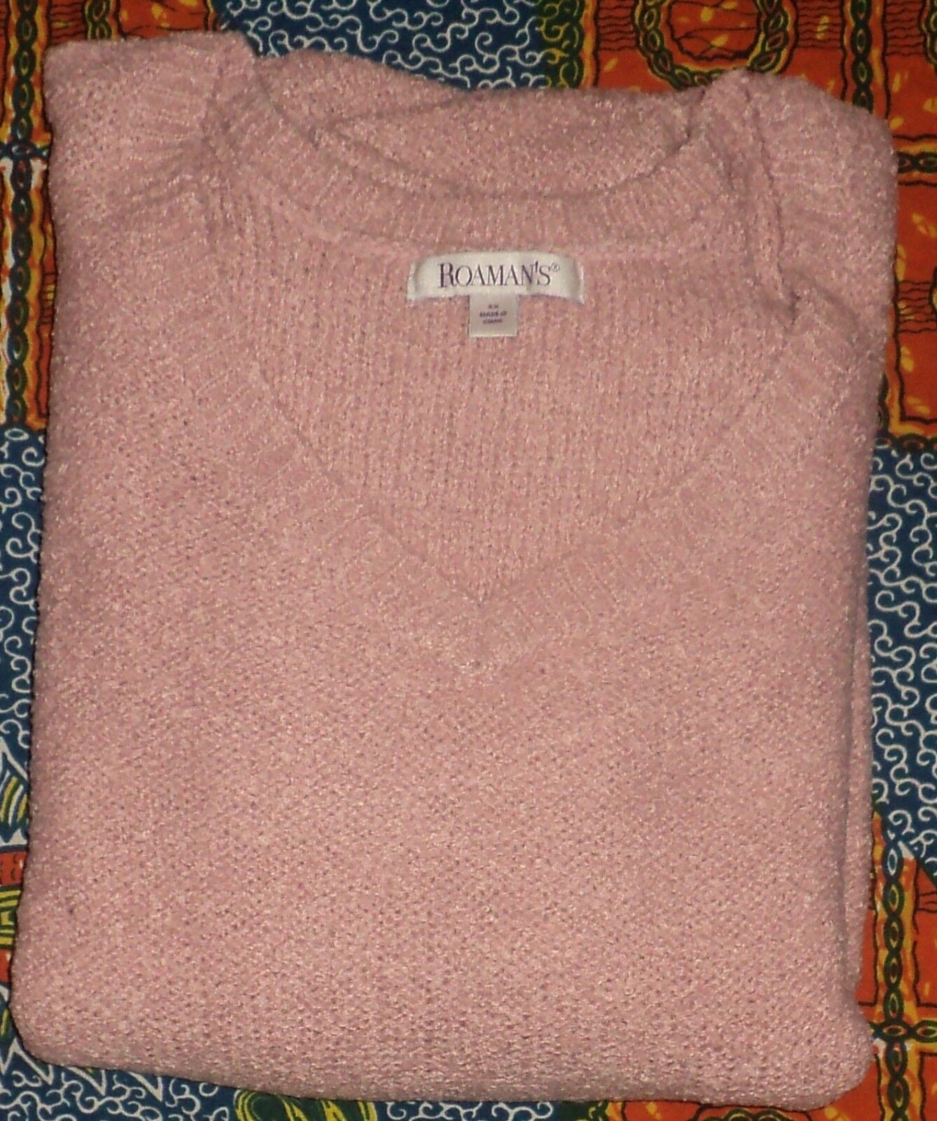 Plus Size Rose Mist Long Sleeves Poodle Pullover Sweater Size 3X(30W/32W)