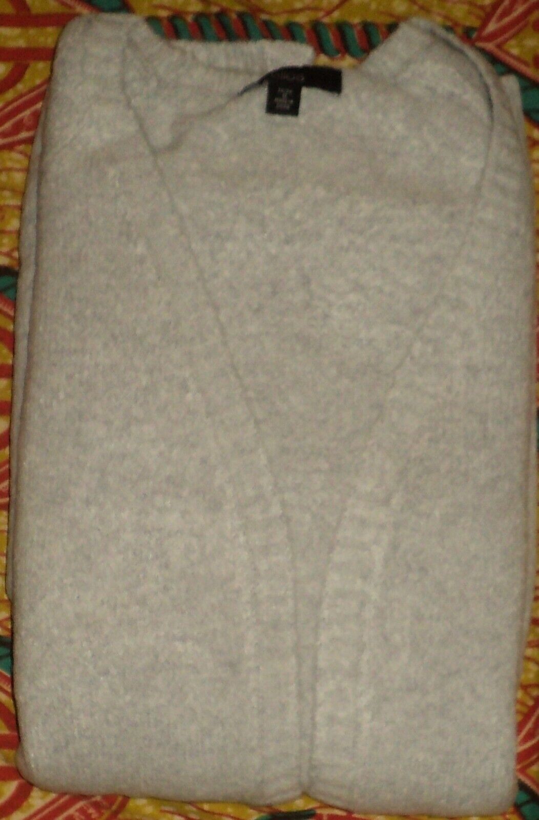 Ellos Plus Size Heather Grey Long Sleeves Open Front Pocket Cardigan Size 2X