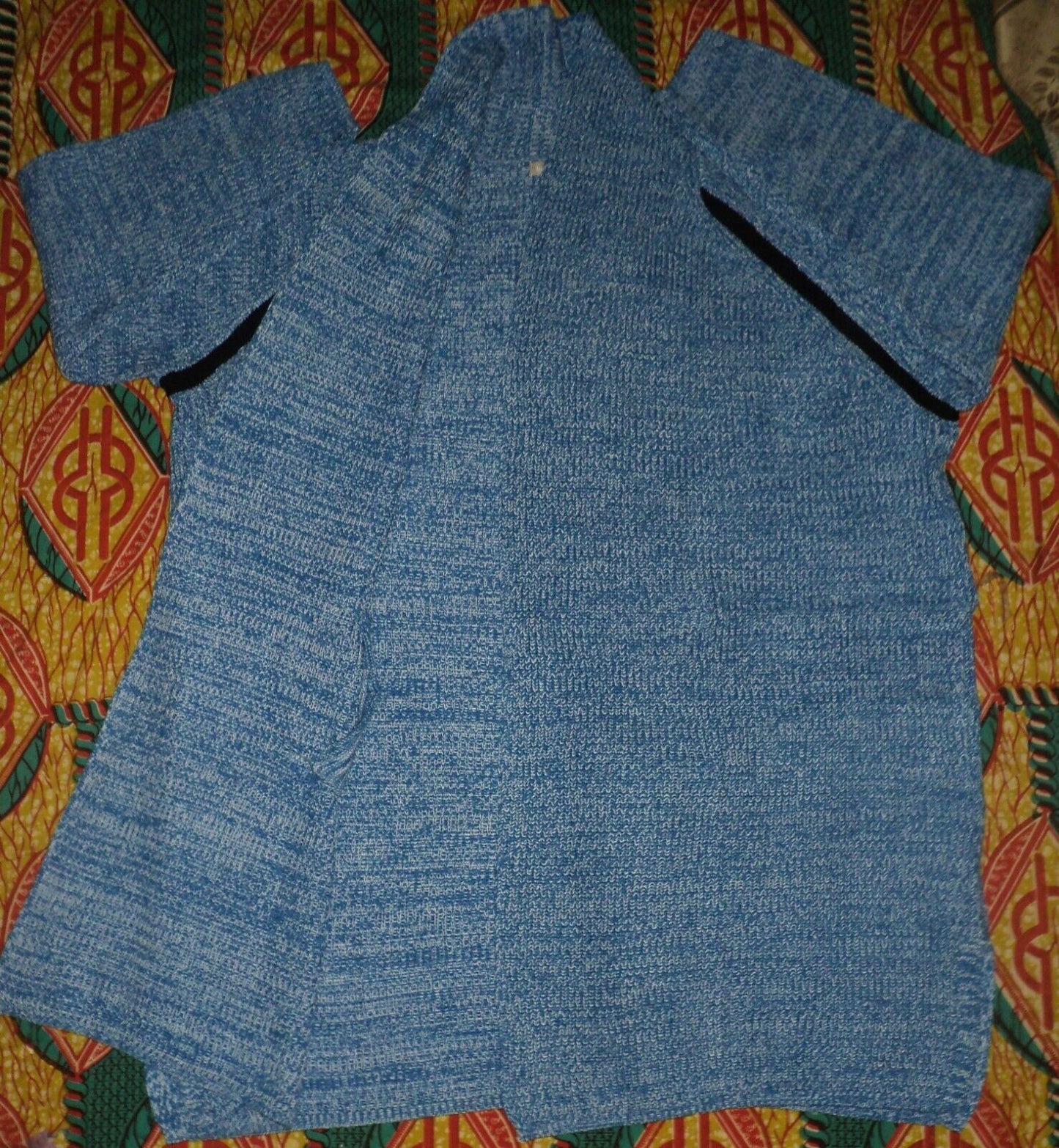 Woman Within Plus Size Bright Cobalt White Sporty Cardigan Size 2X(26/28)