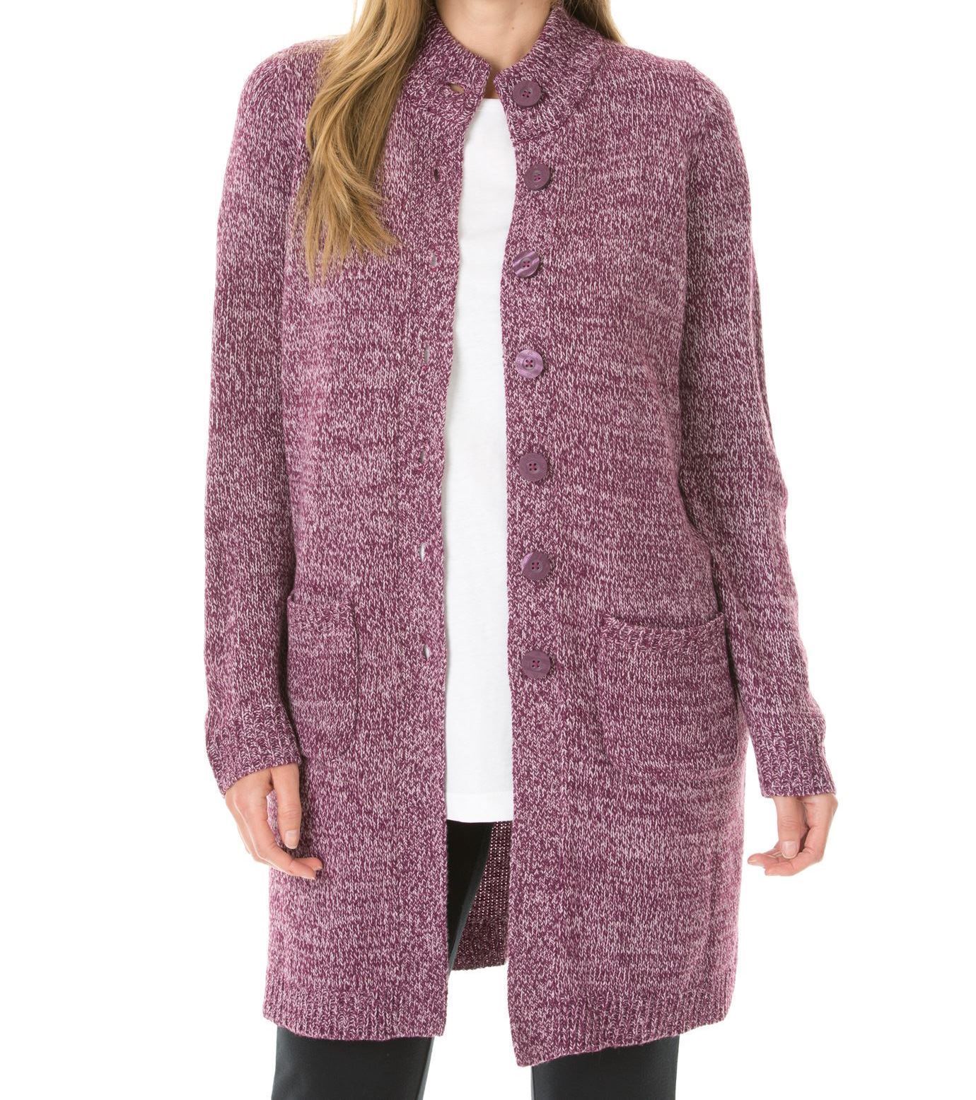 Woman Within Plus Size Boysenberry Pink Sweater Cardigan Size 4X(34/36)
