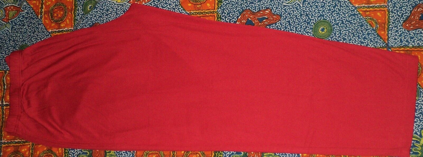Only Necessities Plus Size Classic Red Winter-Theme 2PC Knit Pantset 2X(26W/28W)