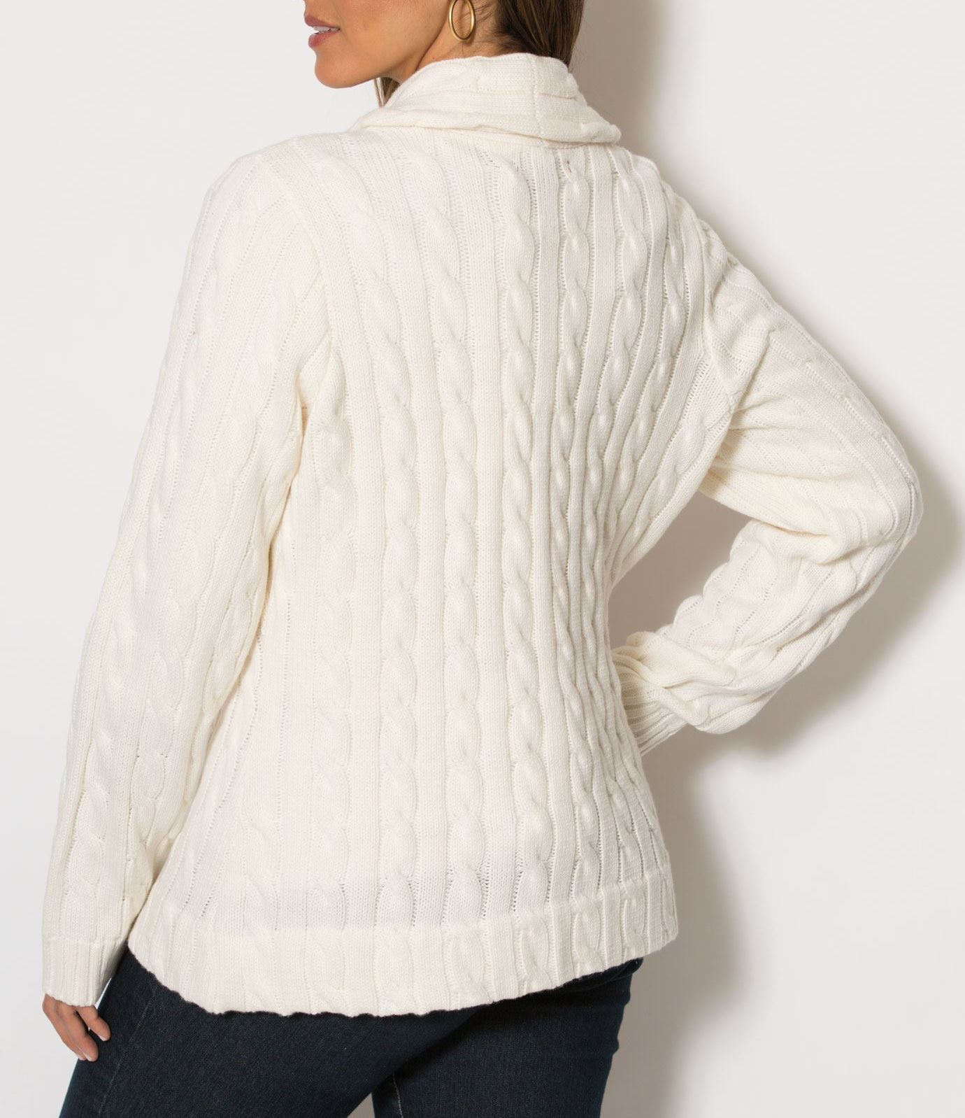 Jessica London Plus Size Strawberry Cable Blazer Sweater Cardigan Size 18/20