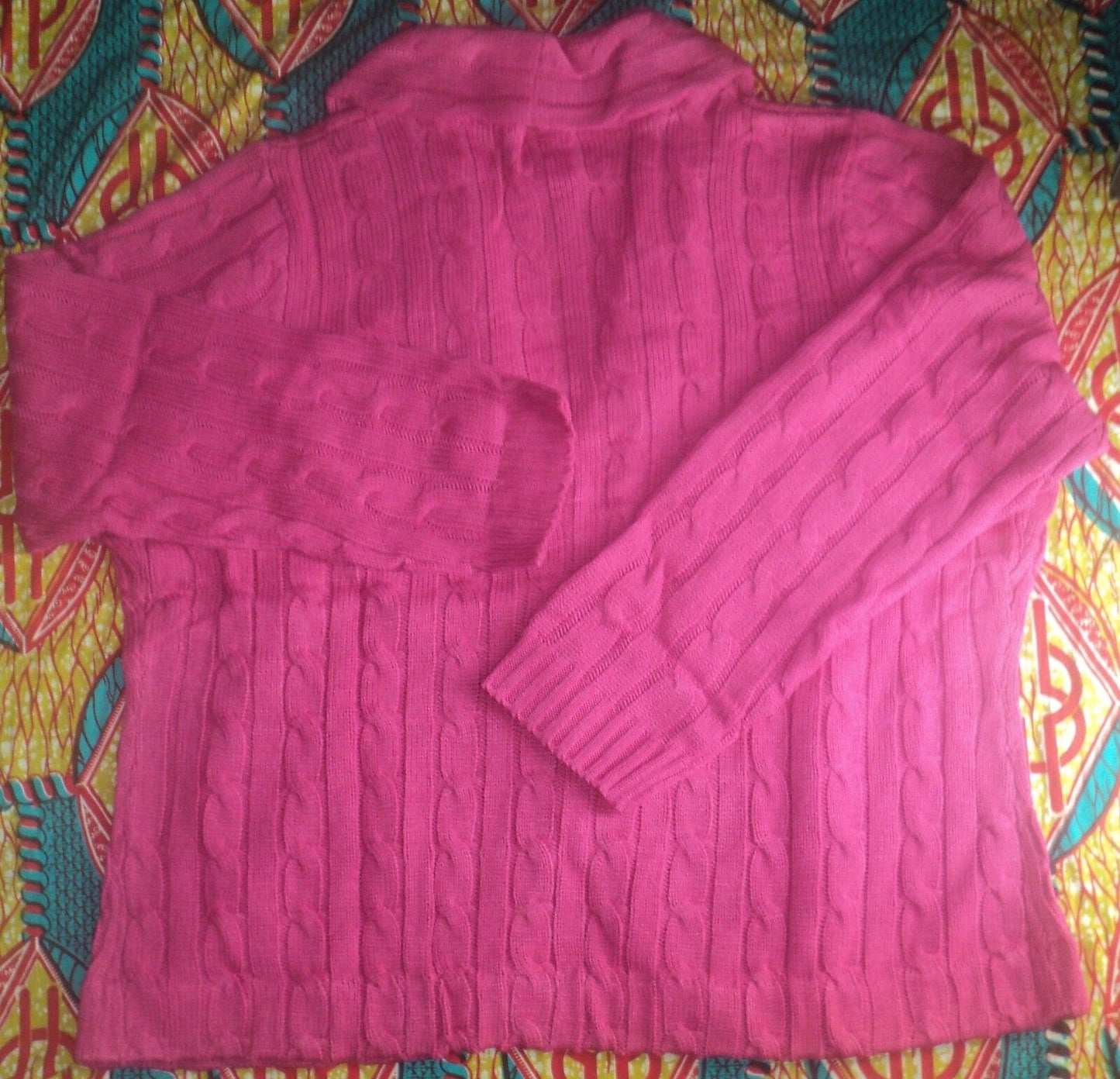 Jessica London Plus Size Strawberry Cable Blazer Sweater Cardigan Size 18/20
