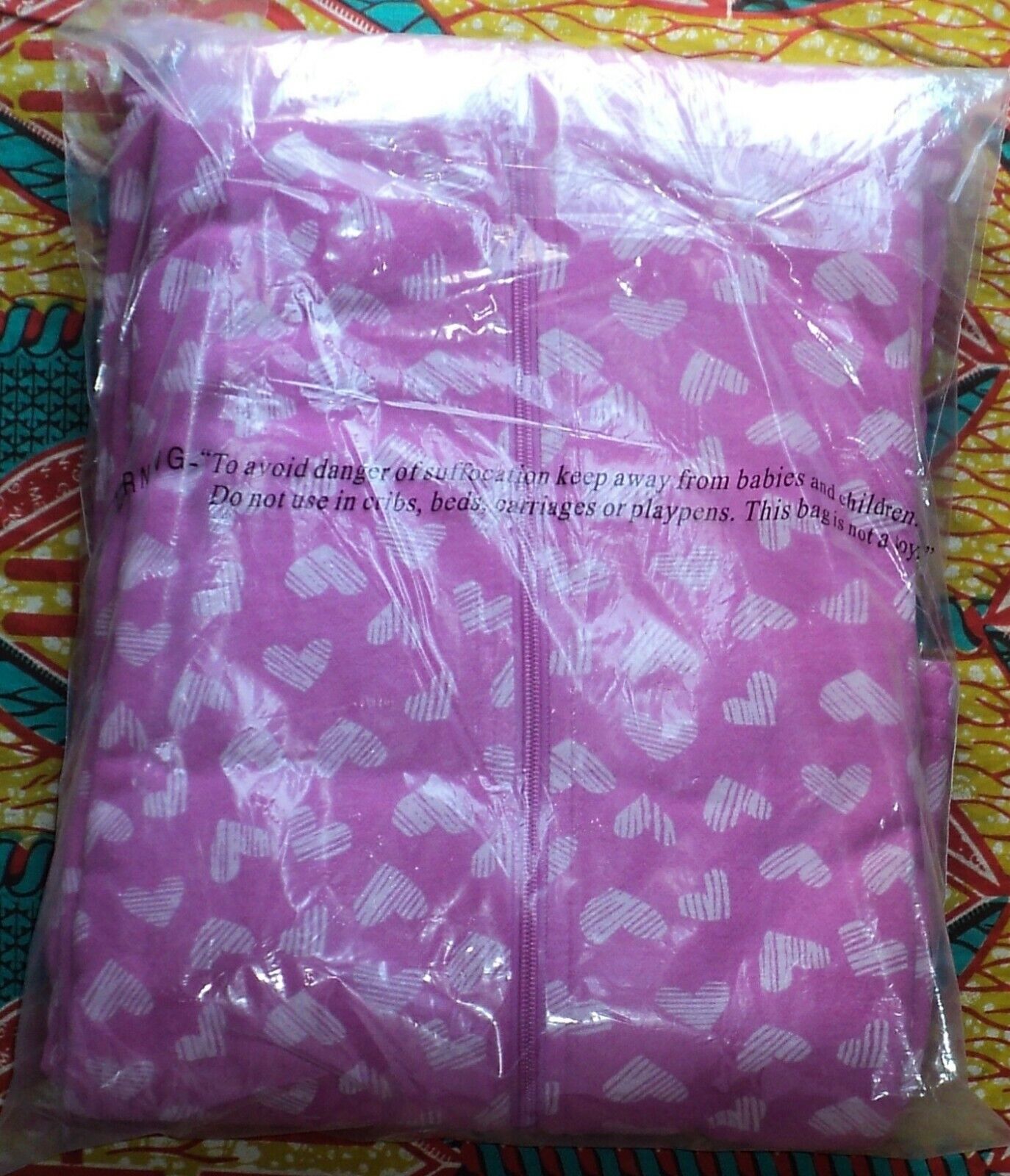 Dreams & Co. Plus Size Rosebud Striped Hearts Long Fleece Hoodie Robe Size 2X