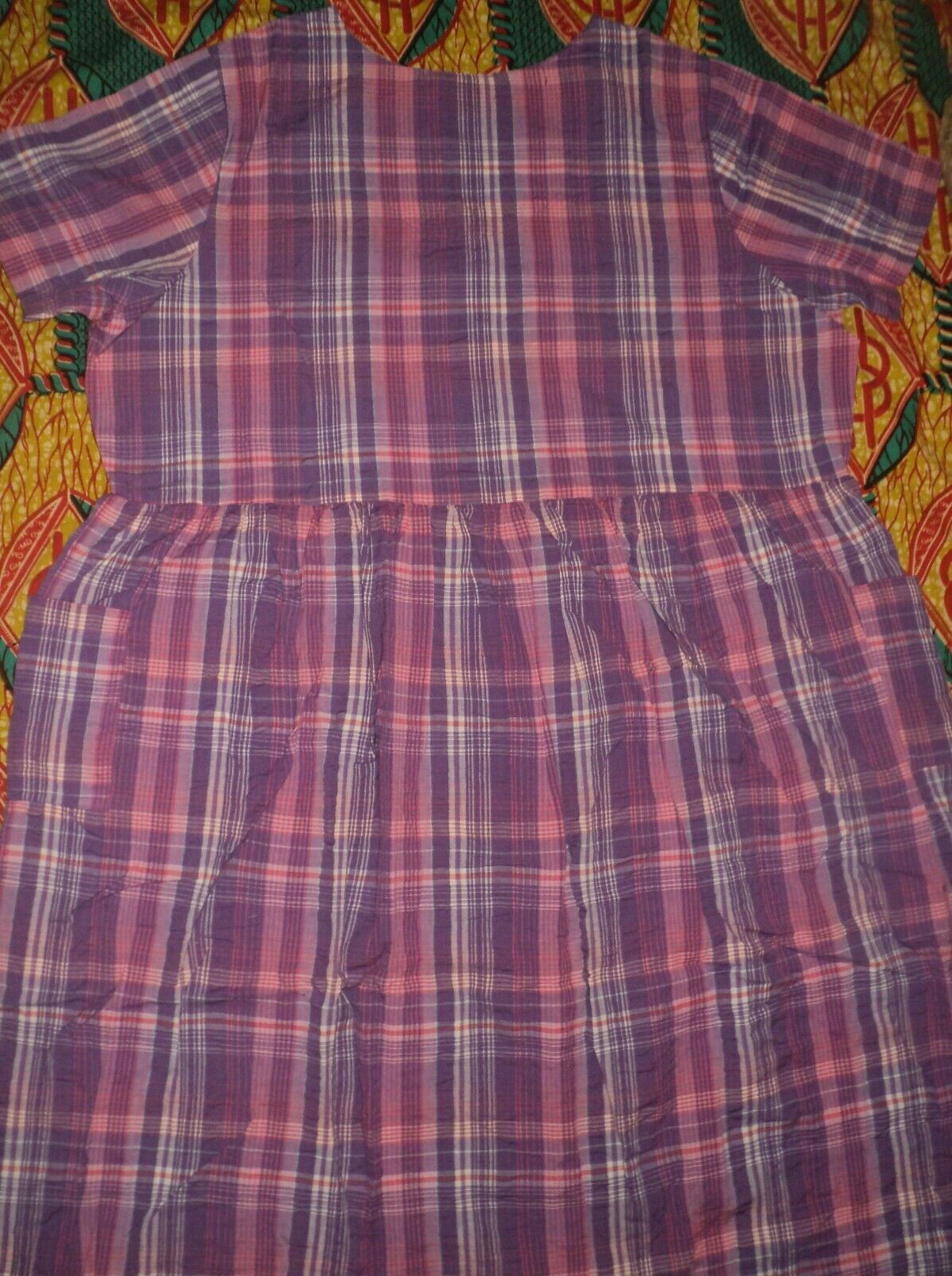 Only Necessities Plus Size Petal Purple Long Seersucker Snap-front Lounger Sz 1X
