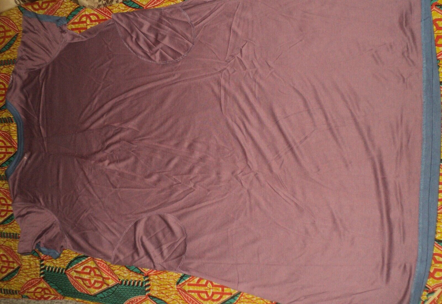 Dreams & Co. Plus Size Royal Navy Short Sleeves A-Line Lounger Size 1X(22/24)