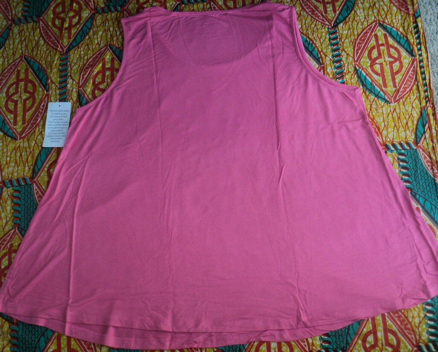 Dreams & Co. Plus Size Pomegranate Happiness Sleeveless Pajamas Set Size 3X