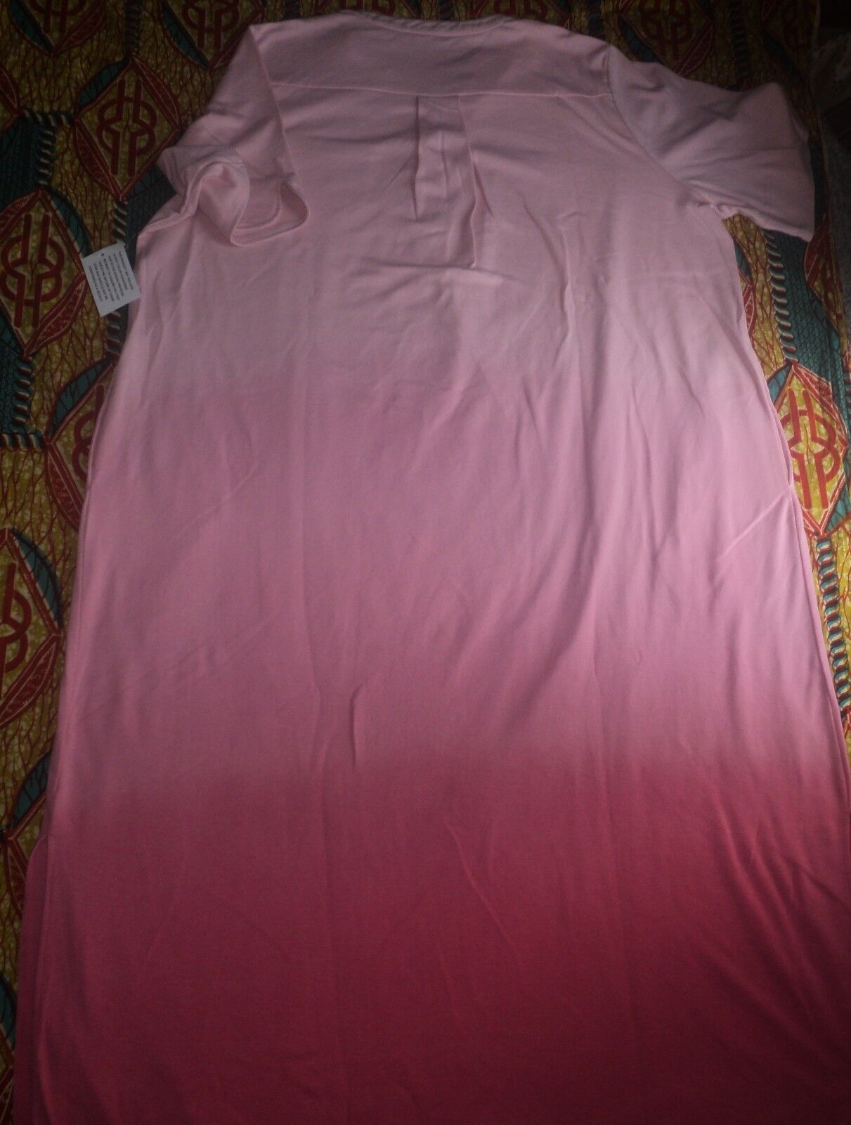 Dreams & Co. Plus Size Rose Quartz Ombre Short Sleeve Knit Lounger Size 5X-38/40