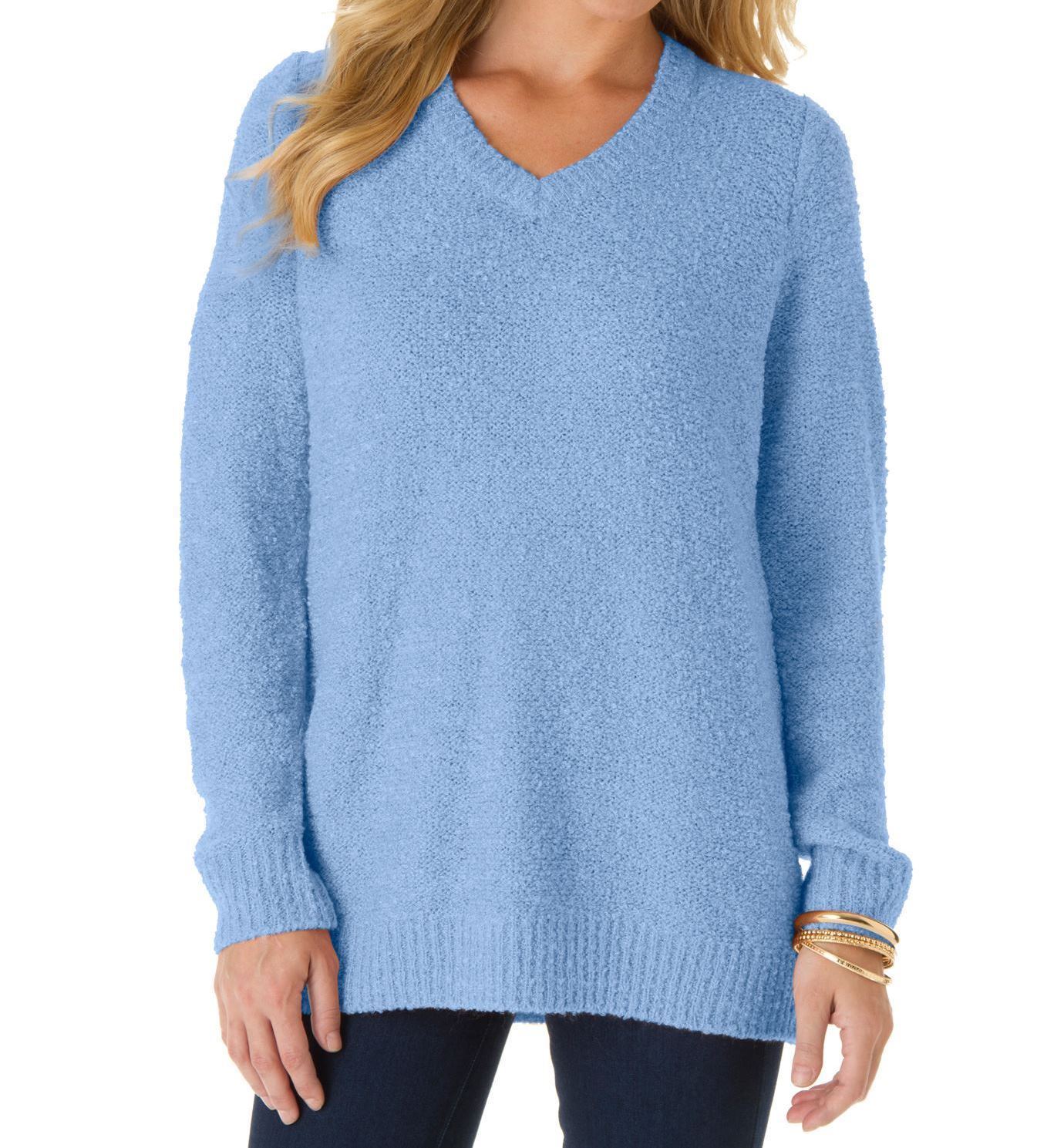 Plus Size Ivory Long Sleeves Poodle Pullover Sweater Size 4X(34W/36W)