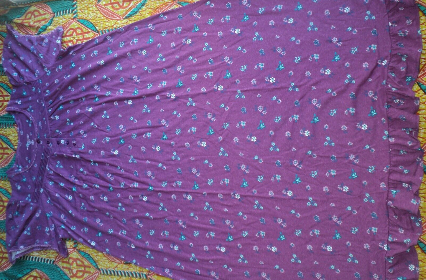 Dreams & Co. Plus Size Fresh Berry Long Cotton Knit Nightgown Size 6X(42/44)