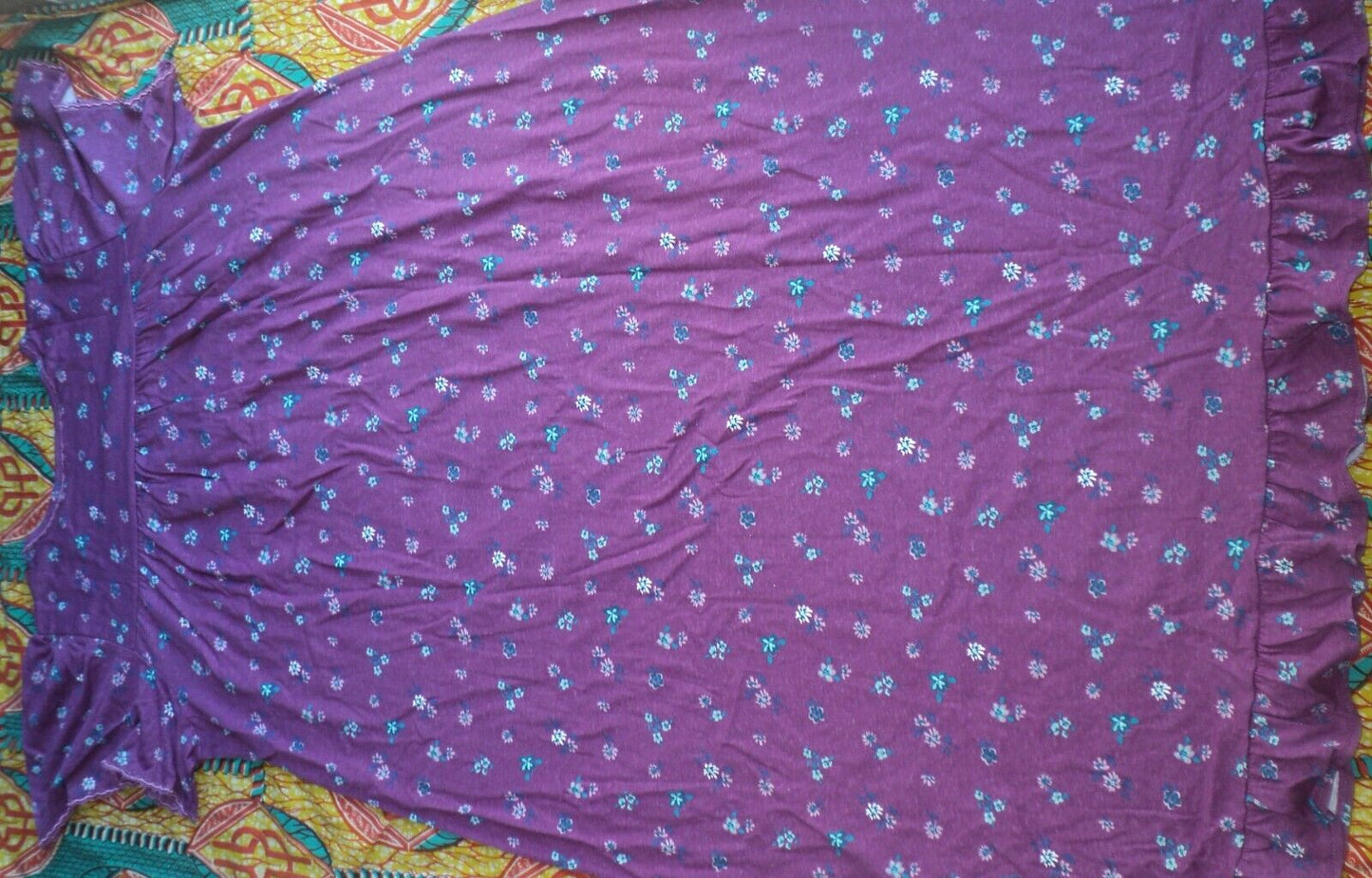 Dreams & Co. Plus Size Fresh Berry Long Cotton Knit Nightgown Size 4X(34/36)