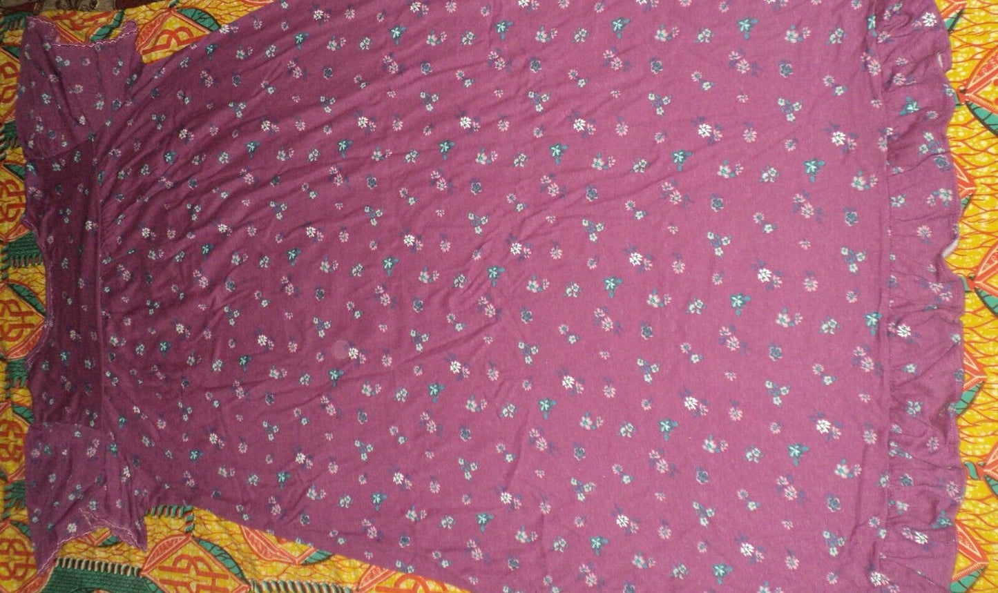 Dreams & Co. Plus Size Fresh Berry Long Cotton Knit Nightgown Size 4X(34/36)