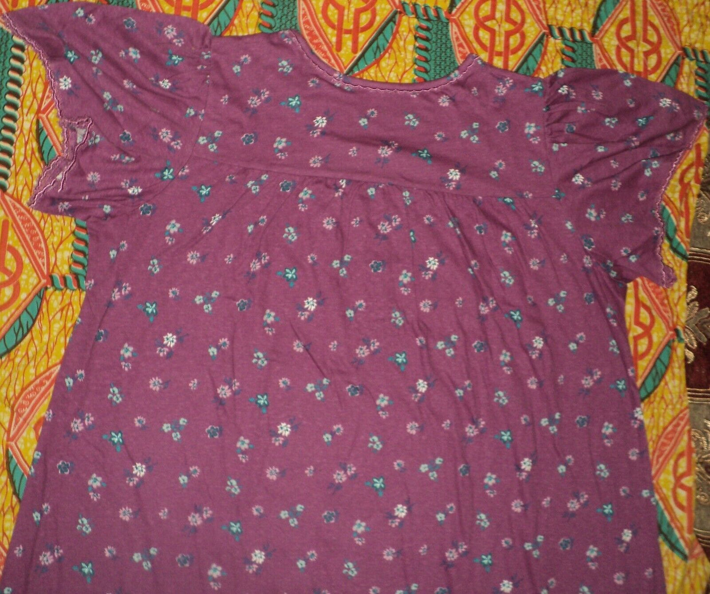 Dreams & Co. Plus Size Fresh Berry Long Cotton Knit Nightgown Size 4X(34/36)