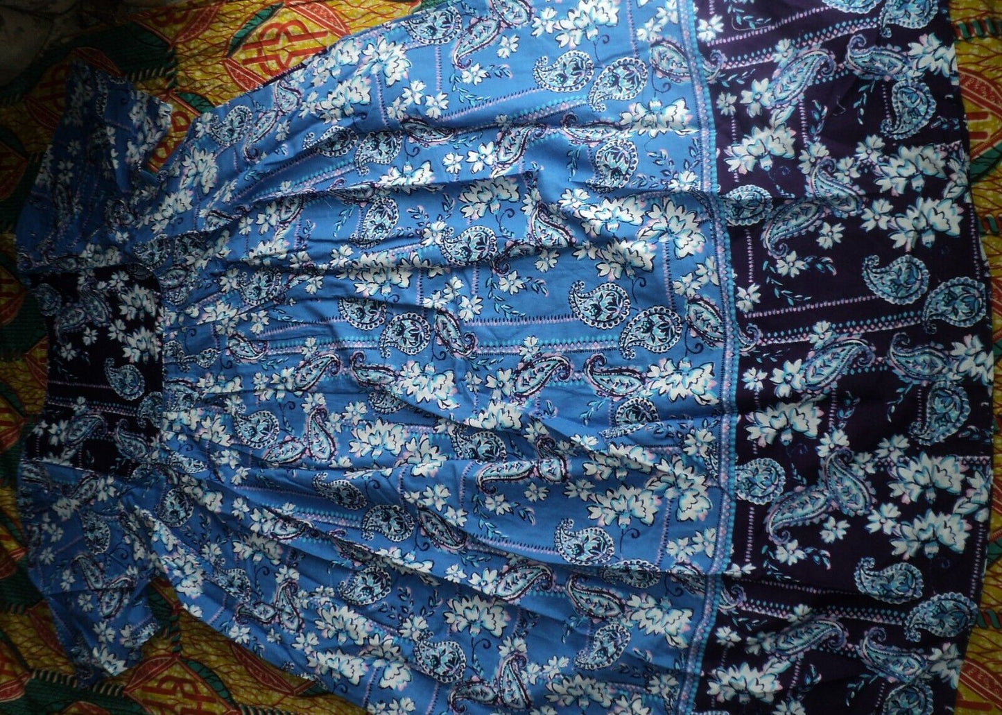 Only Necessities Plus Size Rich Violet Mixed Print Long Lounger Size 6X(42/44)