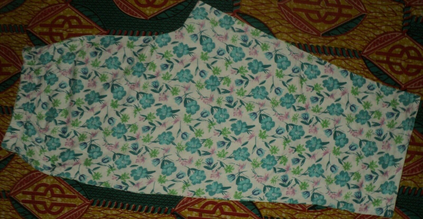 Only Necessities Plus Size Pale Ocean Tulip Smocked Capri Pajamas Set Size 3X