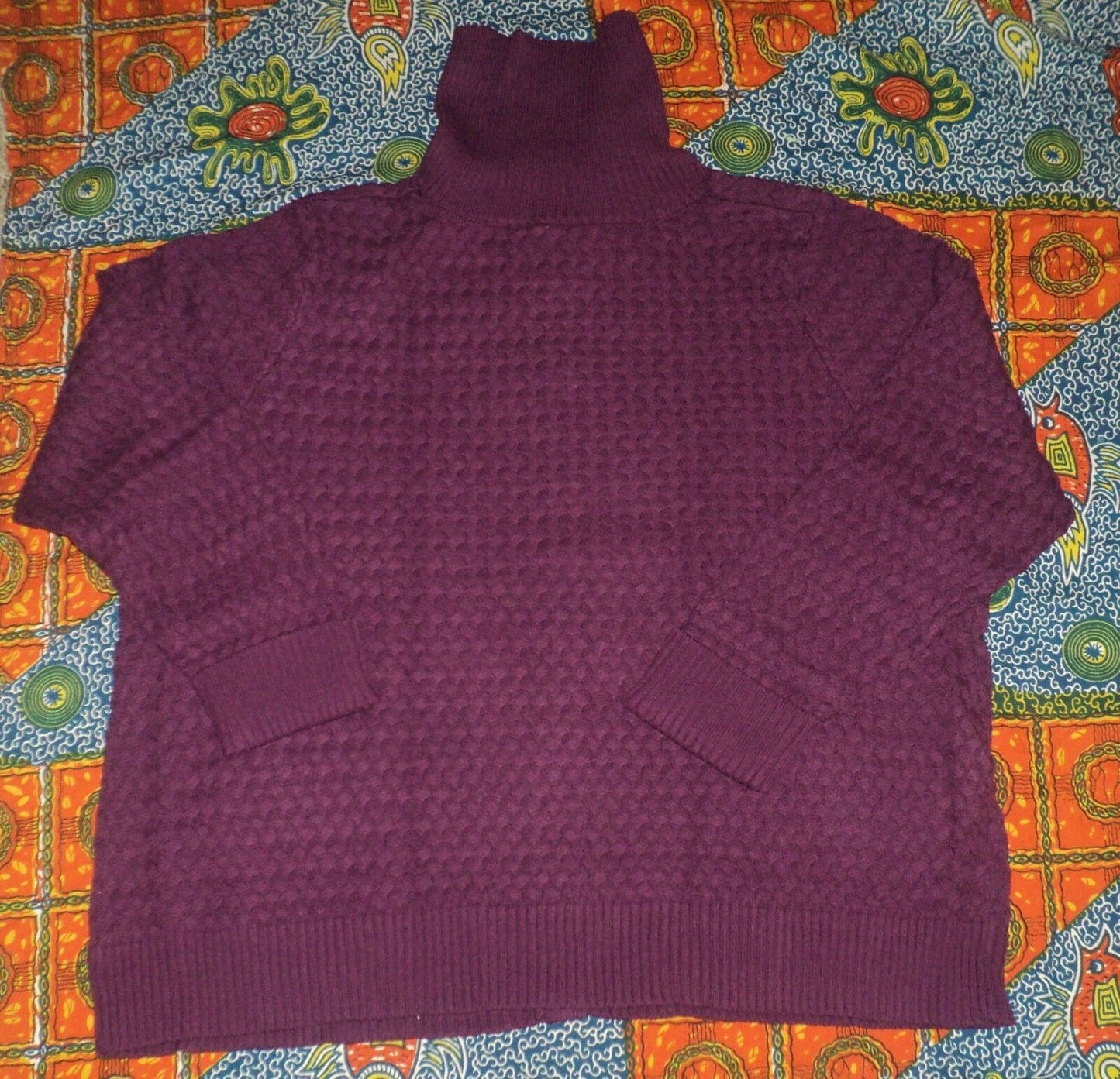 Jessica London Plus Size Boysenberry Basket Weave Sweater Cardigan Size 18/20