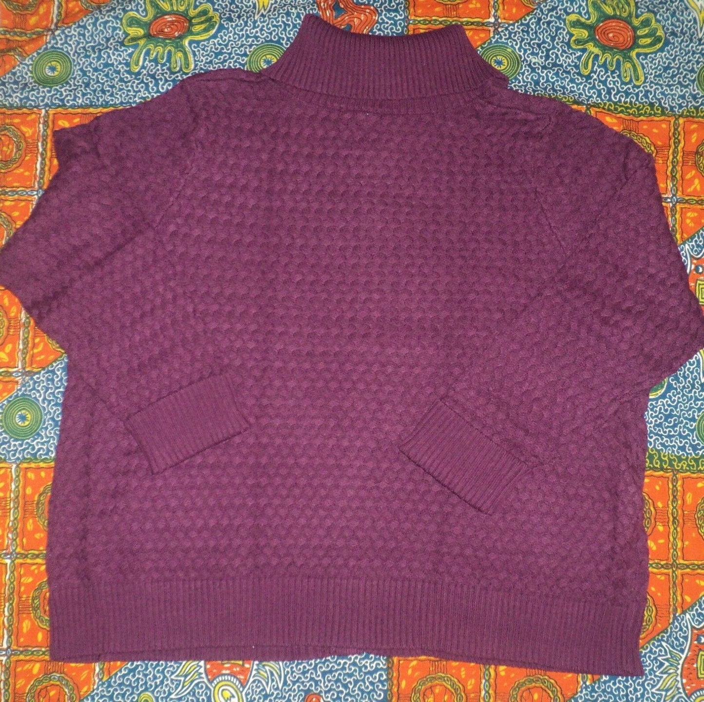 Jessica London Plus Size Boysenberry Basket Weave Sweater Cardigan Size 18/20