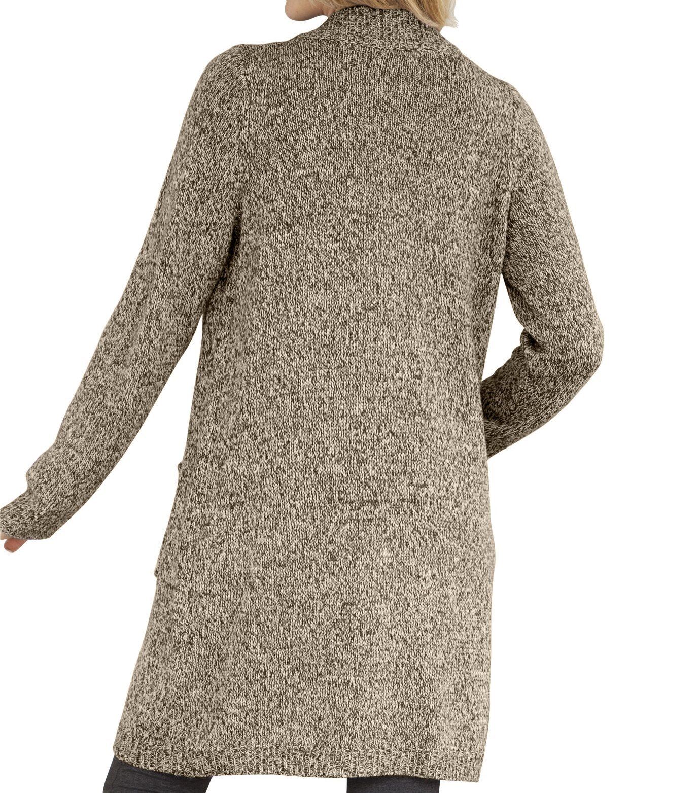 Woman Within Plus Size Black White Marled Sweater Cardigan Size 1X(22/24)