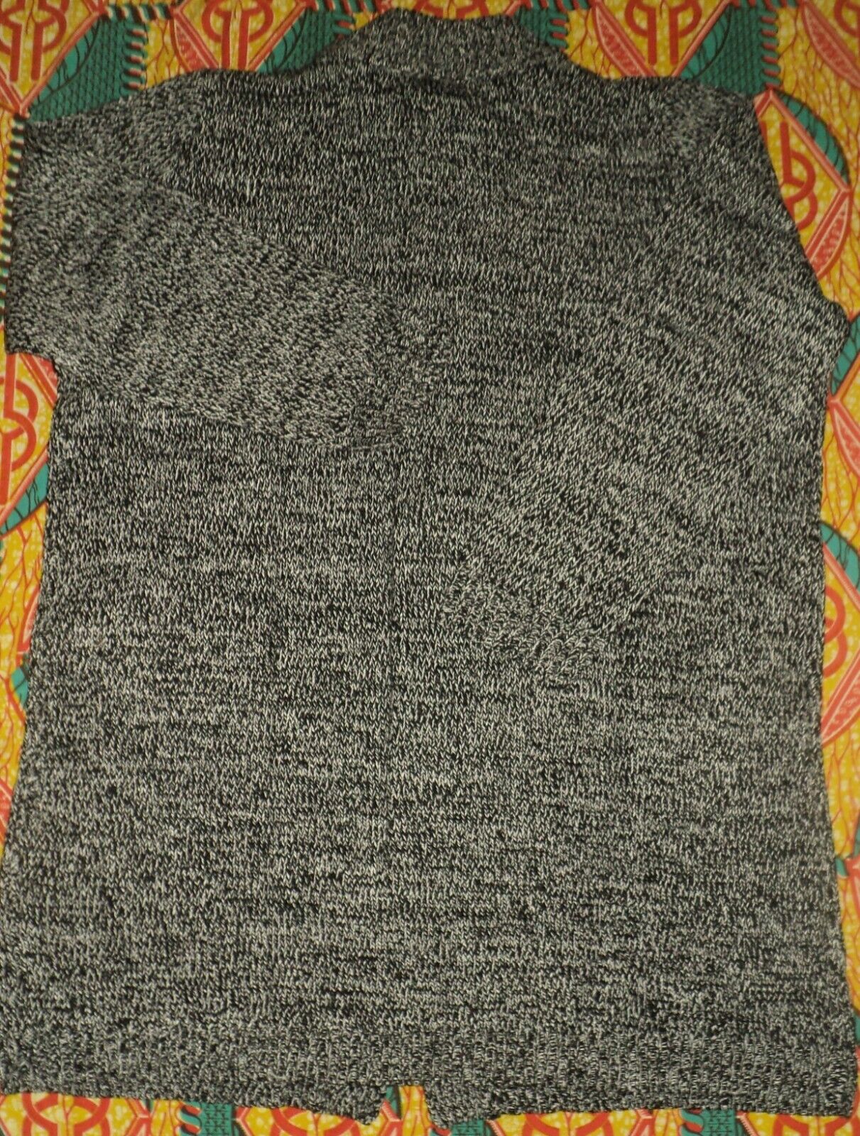 Woman Within Plus Size Black White Marled Sweater Cardigan Size 4X(34/36)