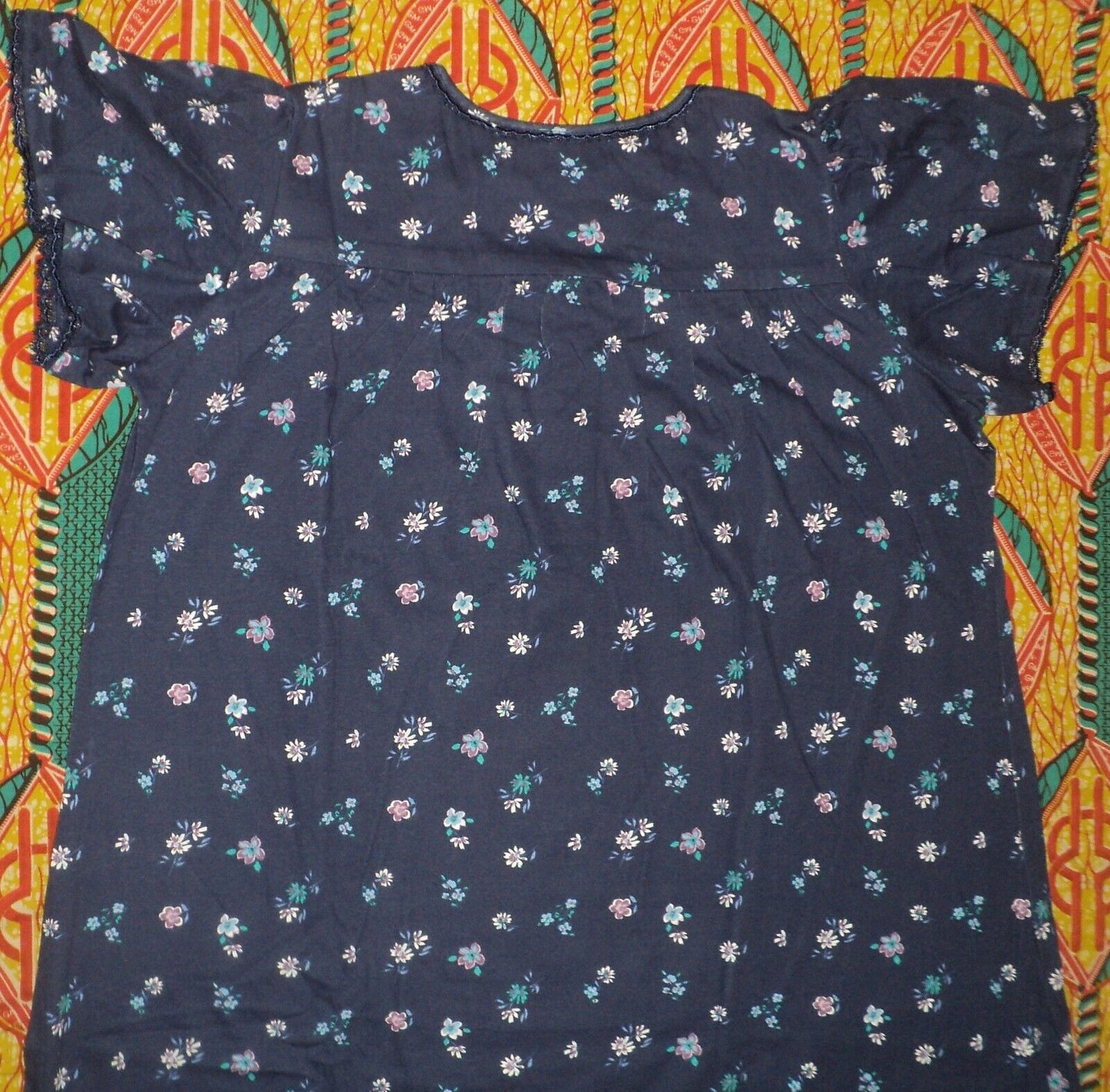 Dreams & Co. Plus Size Evening Blue Long Cotton Knit Nightgown Size 6X(42/44)