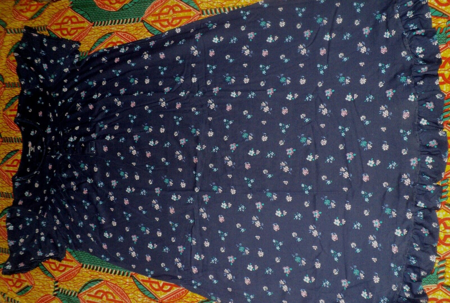 Dreams & Co. Plus Size Evening Blue Long Cotton Knit Nightgown Size 6X(42/44)