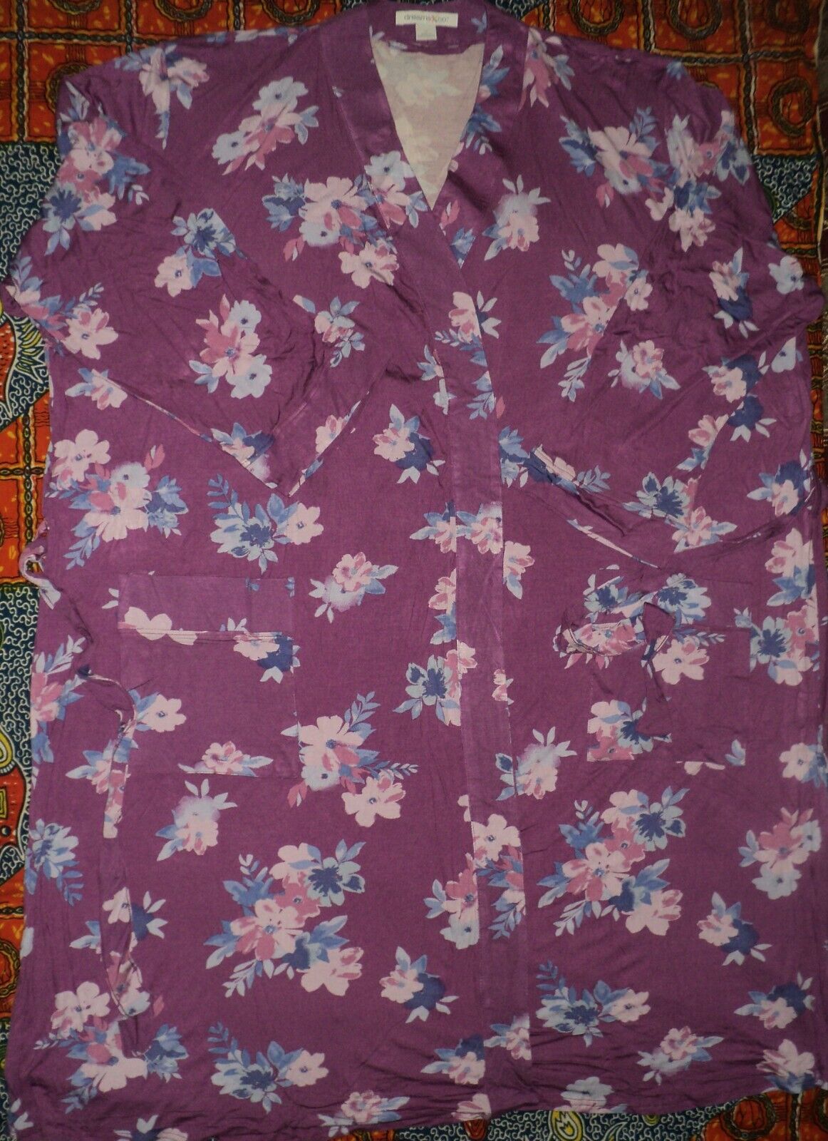 Dreams & Co. Plus Size Fresh Berry Knit Gown & Robe Set Size 2X(26/28)