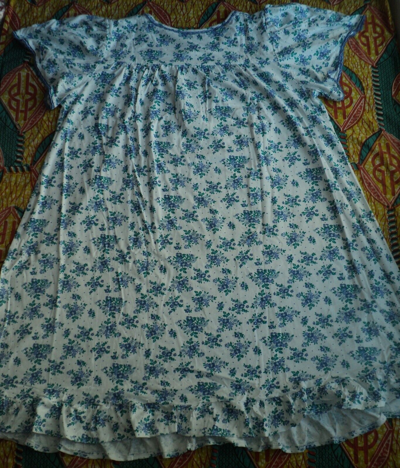 Dreams & Co. Plus Size Bouquet Short Cotton Knit Nightgown Size 2X(26/28)