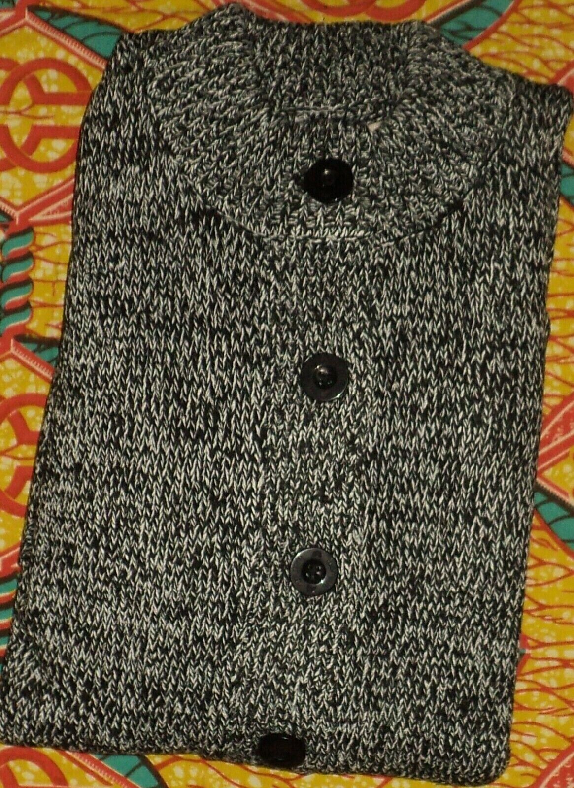 Woman Within Plus Size Black White Marled Sweater Cardigan Size 3X(30/32)