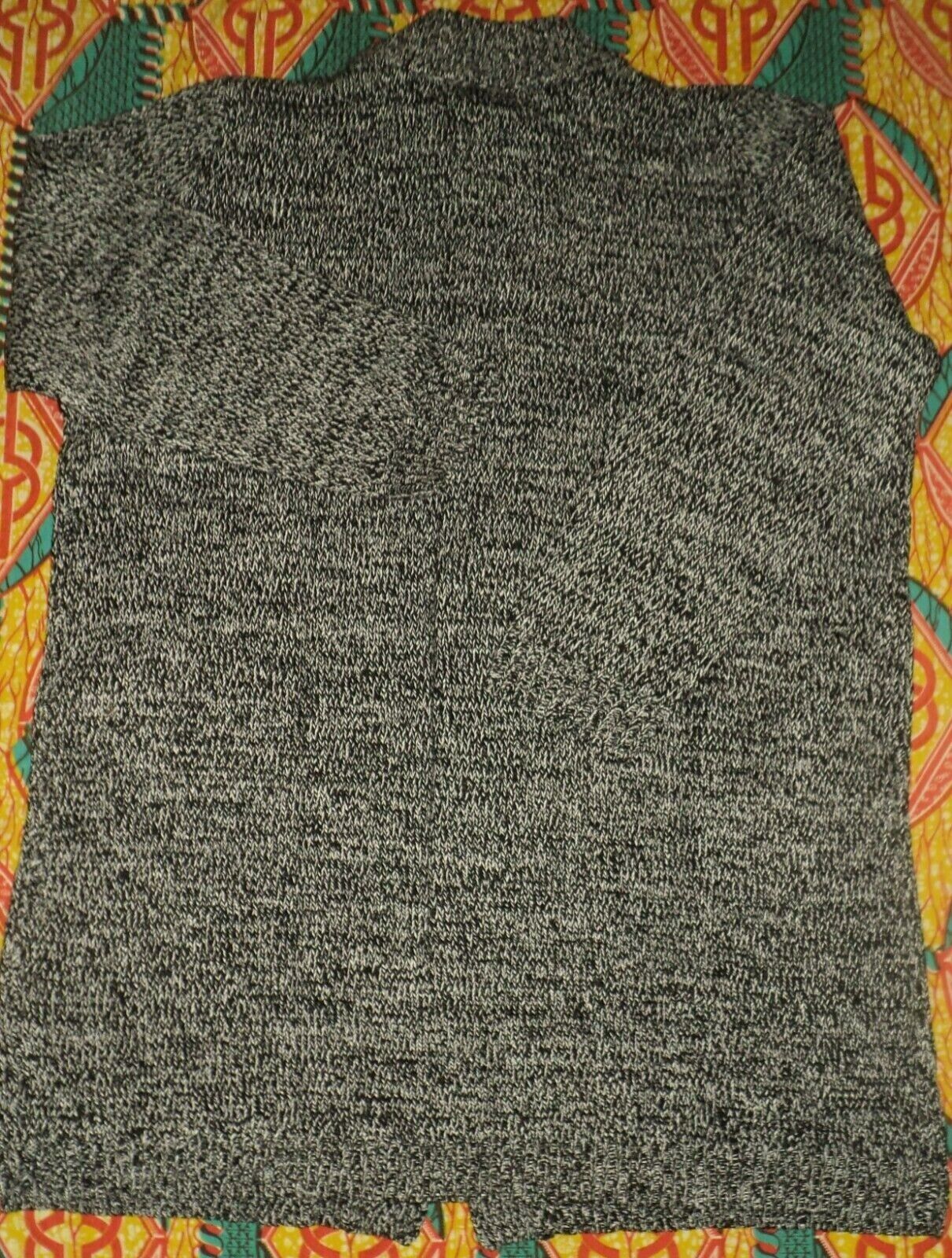 Woman Within Plus Size Black White Marled Sweater Cardigan Size 3X(30/32)