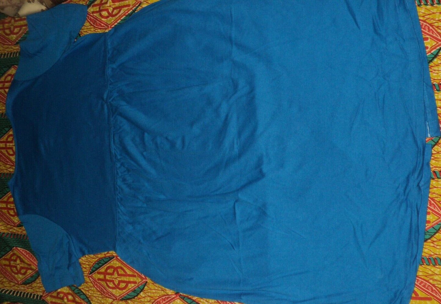 Woman Within Plus Size Bright Cobalt Button Front Empire Waist Dress