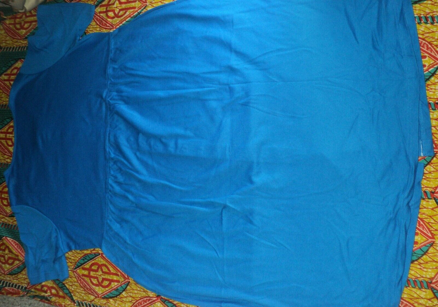 Woman Within Plus Size Bright Cobalt Button Front Empire Waist Dress