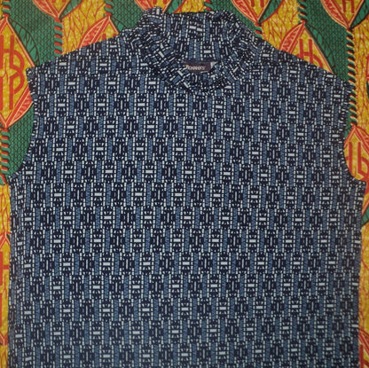 Roaman's Plus Size Navy Print Slouchy Turtleneck Dress Size 1X(22/24)